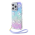 Futrola Guess Hc PC TPU Iridescent Glitter Pattern Peony Cordstrap za iPhone 15 Pro 6.1 ljubicasta (GUHCP15LHPELISU).