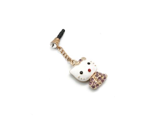 Kapica Handsfree slušalice 3,5 mm charm Kitty L ljubicasta.