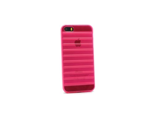 Silikonska futrola Rib za iPhone 5 pink.