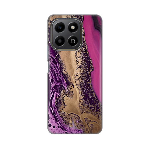 Silikonska futrola print za Huawei Honor X6b Purple Gold Marble.