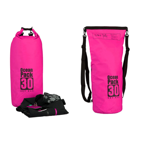 Vodootporna suva torba EL 30L pink.