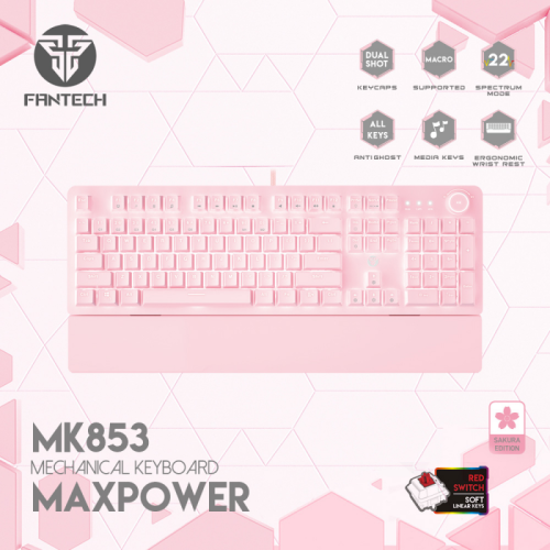 Tastatura Mehanicka Gaming Fantech MK853 RGB Maxpower (red switch) Sakura.