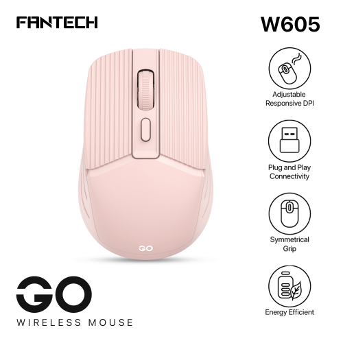 Mis Wireless Fantech W605 GO roze.