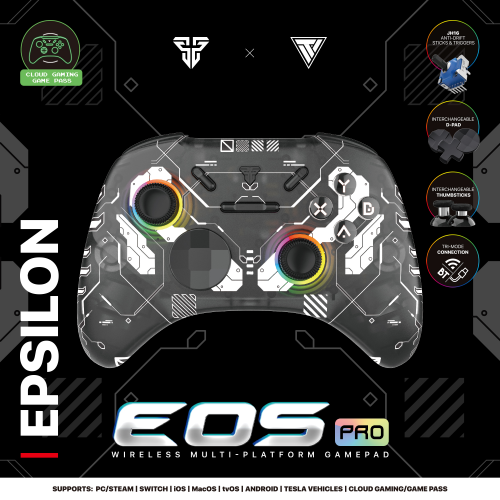 Joypad wireless Fantech WGP15 EOS PRO multiplatform RGB crni.