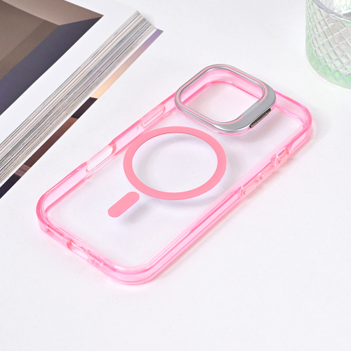 Futrola Magsafe Transparent za iPhone 16 Pro pink.