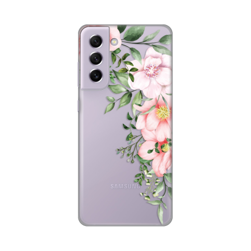 Silikonska futrola print Skin za Samsung G990 Galaxy S21 FE Gentle Rose Pattern.