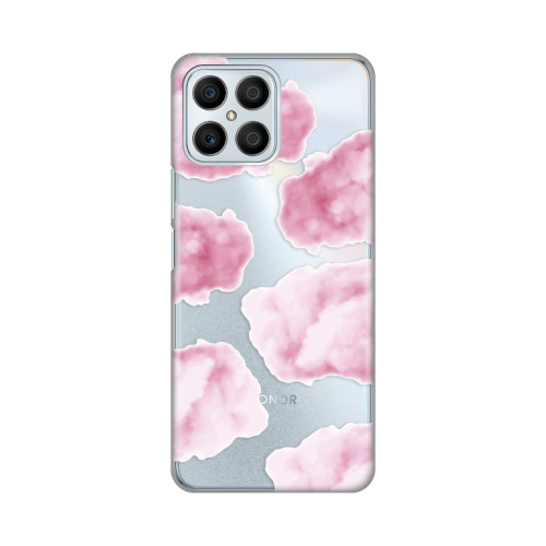 Silikonska futrola print Skin za Huawei Honor X8 Pink Clouds.