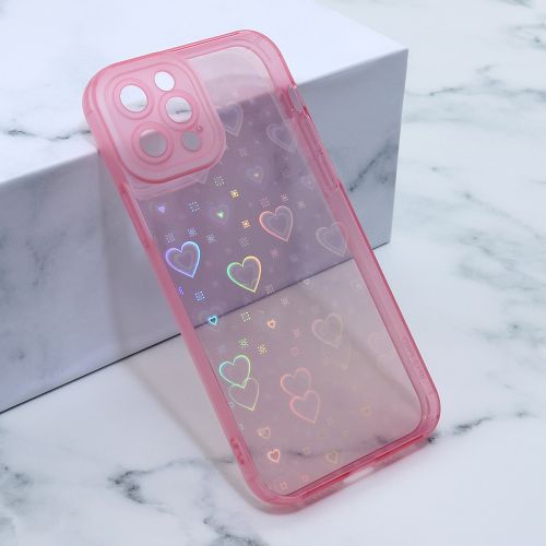 Futrola Heart Color IMD za iPhone 12 Pro 6.1 roze (MS).