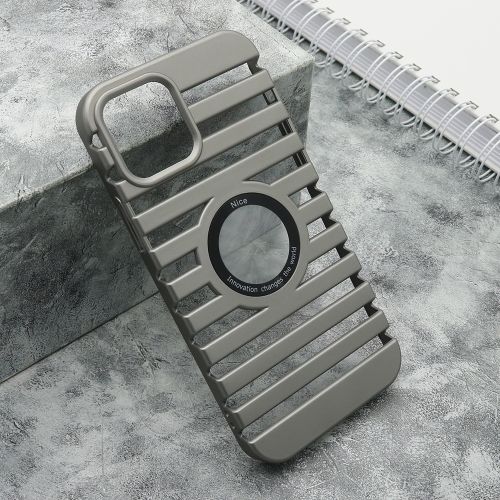 Futrola LINES LOGO CUT za Iphone 12/12 Pro (6.1) siva (MS).