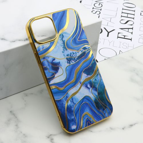 Futrola MARBLE za iPhone 15 Plus plava (MS).