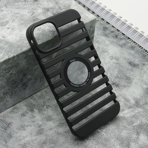 Futrola LINES LOGO CUT za iPhone 14 (6.1) crna (MS).