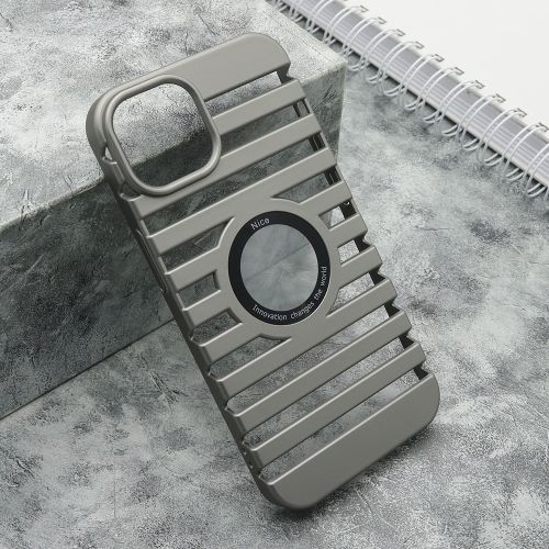 Futrola LINES LOGO CUT za iPhone 13 (6.1) siva (MS).