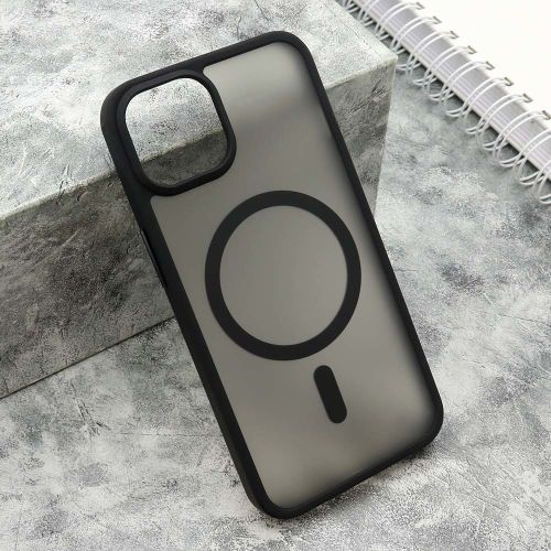 Futrola SILKY MAGSAFE mat za iPhone 14 (6.1) crna (MS).