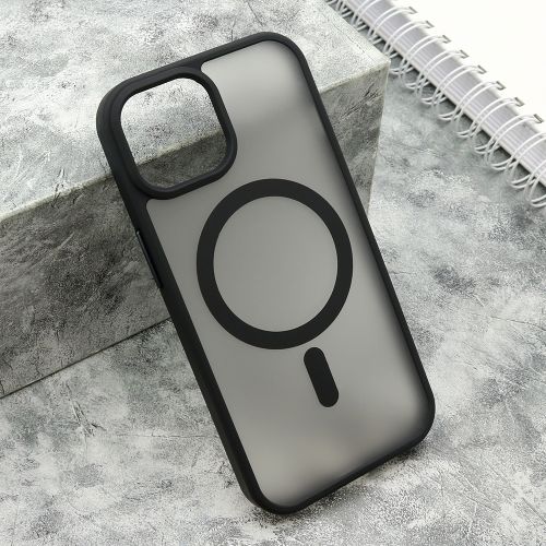 Futrola SILKY MAGSAFE mat za iPhone 15 crna (MS).