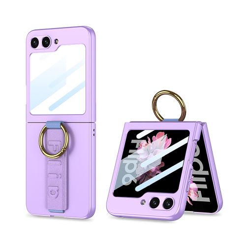 Futrola STRAP RING CASE za Samsung F741B Galaxy Z Flip 6 5G ljubicasta (MS).