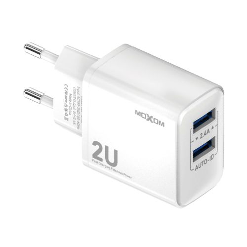 Kucni punjac Moxom MX-HC130 2.4A 2xUSB Micro beli (MS).