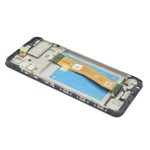 LCD Displej / ekran za Samsung A025 Galaxy A02s + touchscreen + frame black (161mm-zuti flet) Full ORG EU (GH81-20181A) (MS).