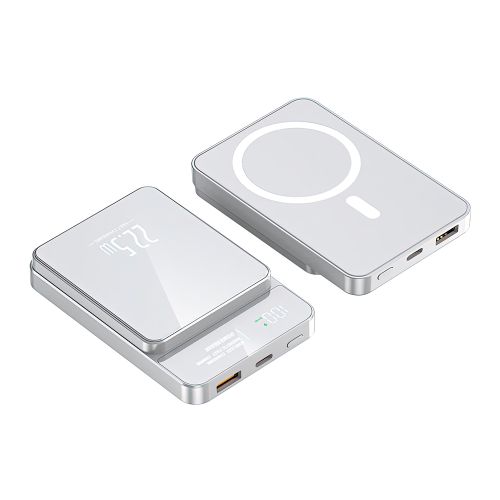 Power Bank baterija MagSafe M100 15W PD 20W+22.5W Fast 10000mAh beli (MS).