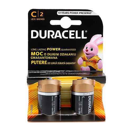 Baterija alkalna 1.5V C LR14 blister 2/1 Duracell (MS).