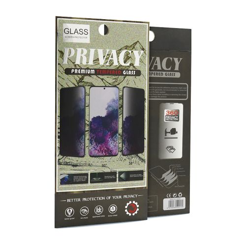 Staklena folija glass PRIVACY 2.5D full glue za Samsung S911B Galaxy S23 crna (MS).