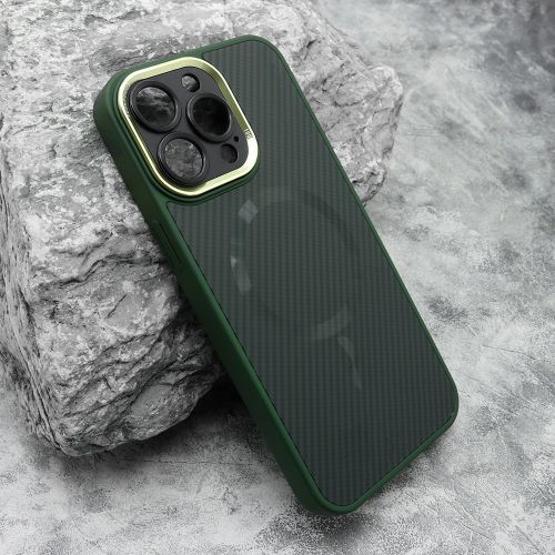 Futrola CARBON MagSafe za iPhone 15 Pro Max (6.7) zelena (MS).