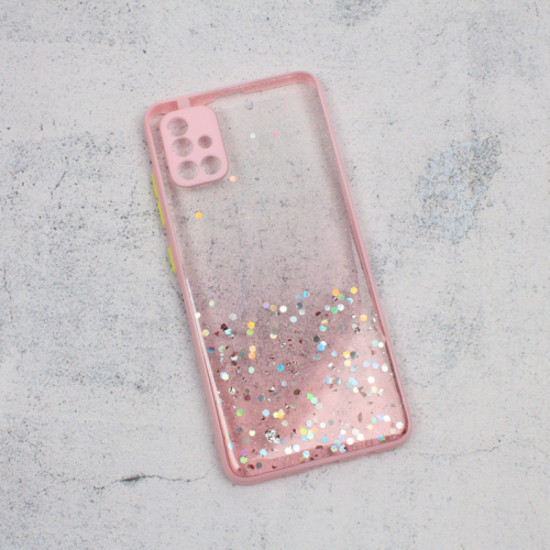Futrola Frame Glitter za Samsung A515F Galaxy A51 roze.