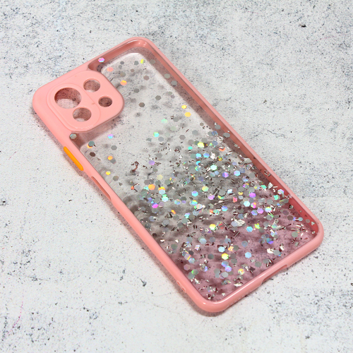 Futrola Frame Glitter za Xiaomi Mi 11 Lite roze.