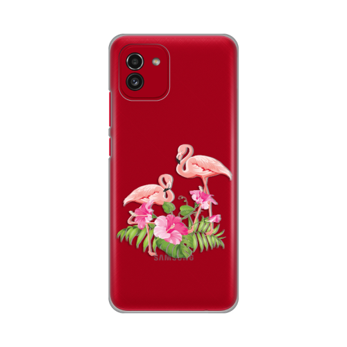 Silikonska futrola print Skin za Samsung A035 Galaxy A03 Flamingo.