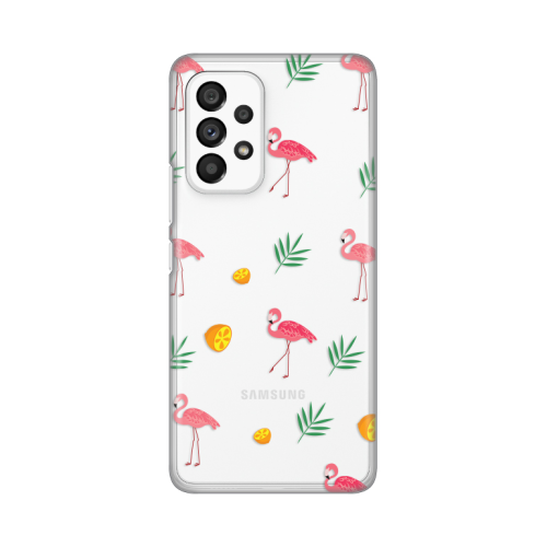 Silikonska futrola print Skin za Samsung A536 Galaxy A53 5G Flamingos.