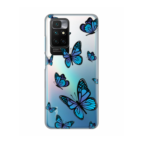 Silikonska futrola print Skin za Xiaomi Redmi 10/Redmi 10 Prime Blue butterfly.