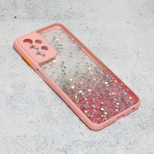 Futrola Frame Glitter za Samsung A235 Galaxy A23 roze.