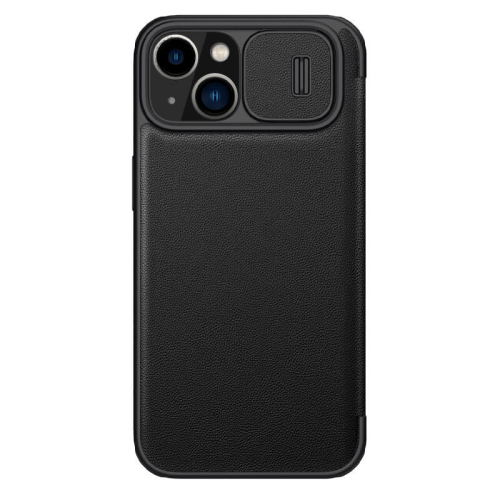 Futrola Nillkin Qin Pro (plain leather) za iPhone 14 Plus crna.