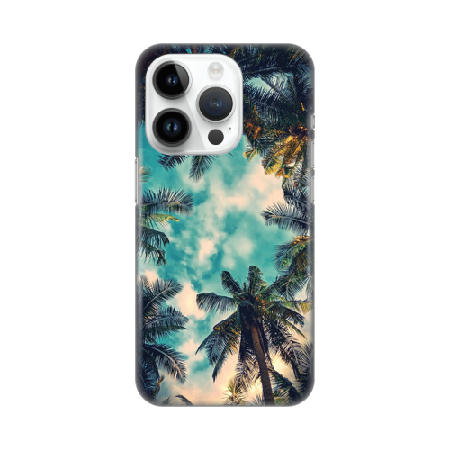 Silikonska futrola print Skin za iPhone 14 Pro Palm tree.