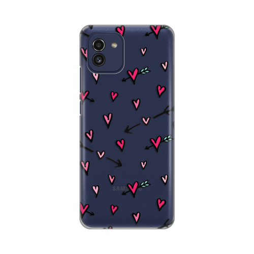 Silikonska futrola print Skin za Samsung A035 Galaxy A03 Hearts Pattern.