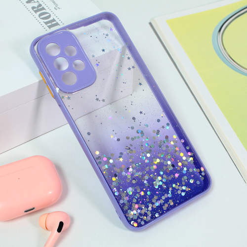 Futrola Frame Glitter za Samsung A235 Galaxy A23 ljubicasta.