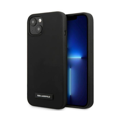 Futrola Karl Lagerfeld Hc Silicone Plaque za iPhone 13 crna (KLHCP13MSLMP1K).