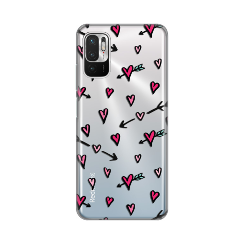 Silikonska futrola print Skin za Xiaomi Redmi Note 10 5G Heart Pattern.