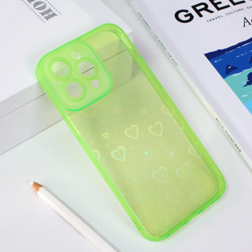 Futrola Heart Color IMD za iPhone 14 Pro Max 6.7 svetlo zelena.