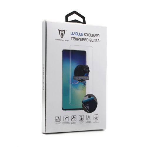 Zastitno staklo Staklena folija glass Monsterskin UV Glue 5D za Samsung Galaxy S23 Ultra Transparent.