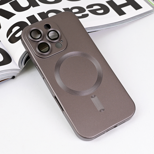 Futrola Magsafe Chrome za iPhone 16 Pro siva.