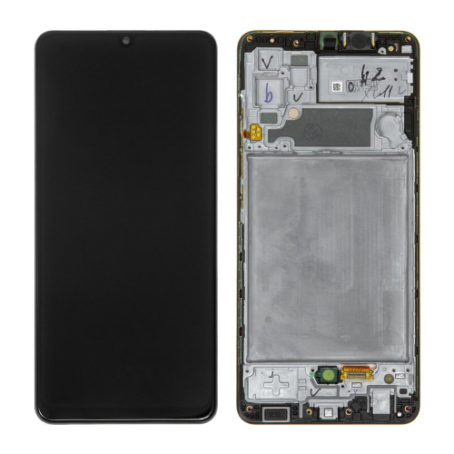 LCD Displej / ekran za Samsung A325/Galaxy A32 2021 + touchscreen + frame Black Service Pack ORG/GH82-25566A.