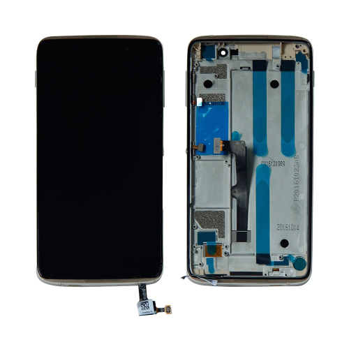 LCD Displej / ekran za Alcatel idol 4/OT-6055+touch screen crni+frame zlatni.