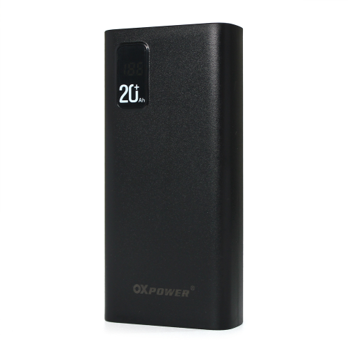 Power Bank baterija prenosiva baterija Oxpower P20 20000 mAh crna.