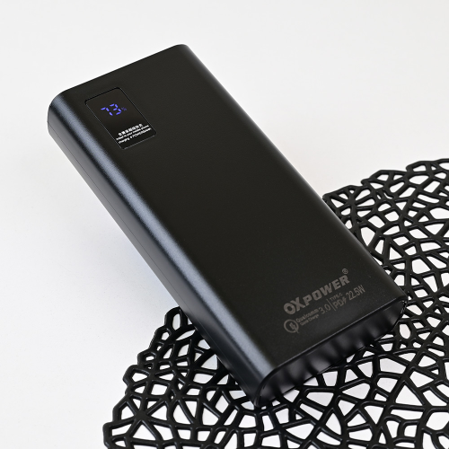 Power Bank baterija prenosiva baterija Oxpower PD22 20000mAh crna.