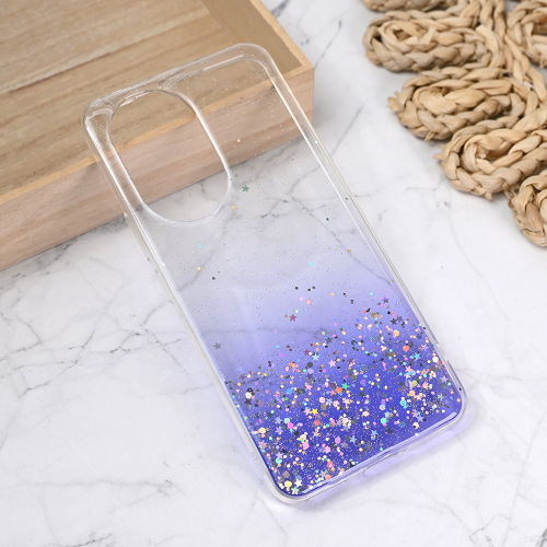 Silikonska futrola Glitter za Huawei Honor 200 ljubicasta.