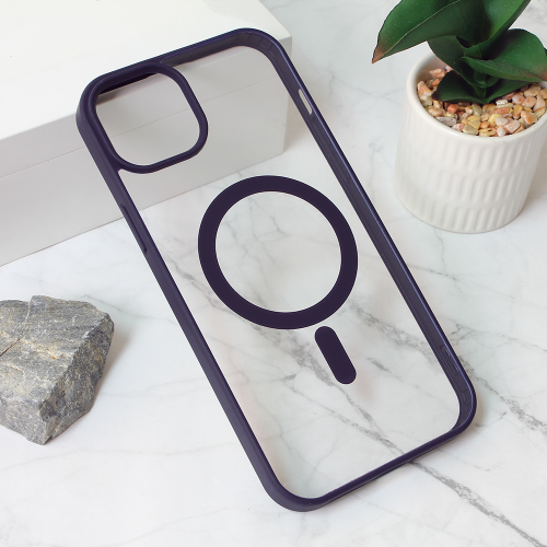 Futrola Magsafe Frame Color za iPhone 15 Plus ljubicasta.