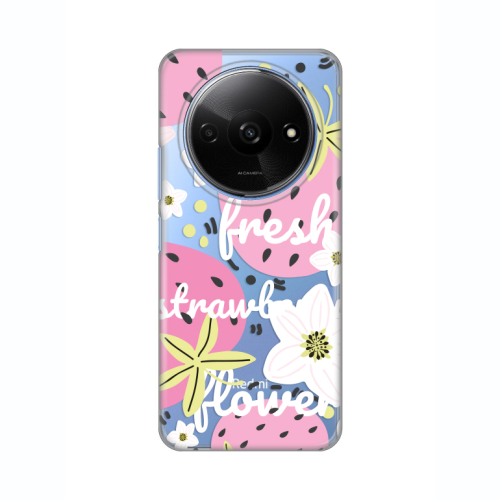 Silikonska futrola print Skin za Xiaomi Redmi A3 Fresh Pink.