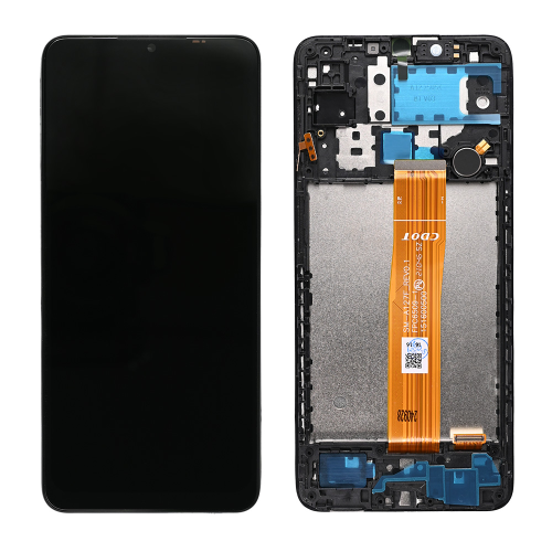 LCD Displej / ekran za Samsung A125 Galaxy A12 Nacho (GH82-26486A) + touchscreen + frame Black FULL ORG-SP.