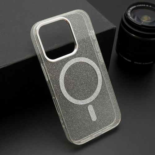Futrola SPARKLING MagSafe za iPhone 16 (6.1) providna (MS).
