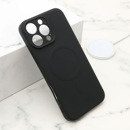 Futrola VELVET TOUCH MagSafe za iPhone 16 Pro Max (6.9) crna (MS).